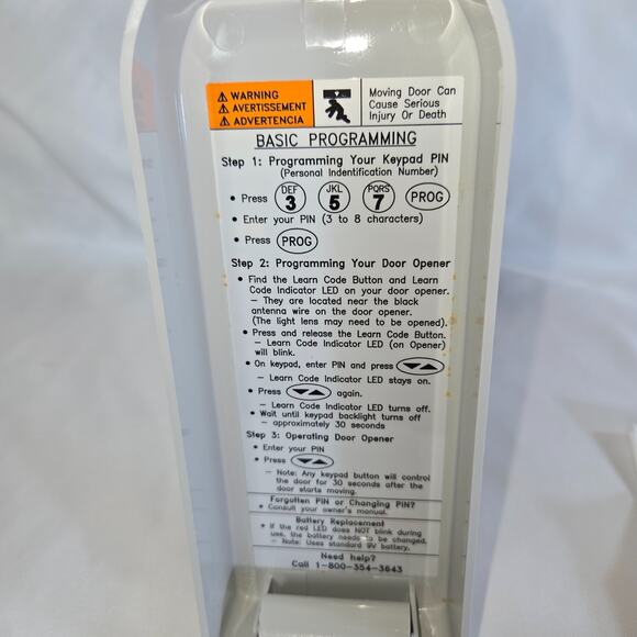 Genie Intellicode Wireless Keyless Keypad Garage Door Opener ACSD1G - Picture 6 of 16